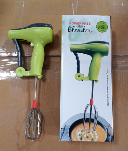 Power Free Manual Hand Blender with Stainless Steel Blades, Milk Lassi Maker, Egg Beater Mixer Rawai - infinityexculsivestore.com