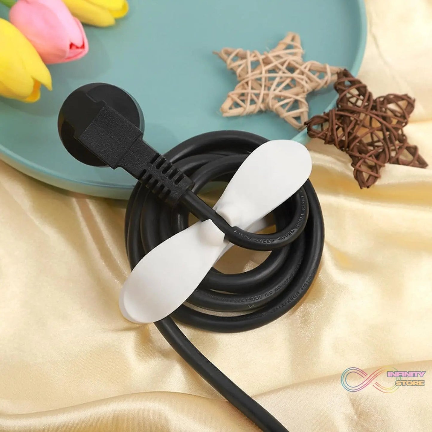 Power Plug Holder Organizer for Appliances Tidy Cord Winder Cable Organizer Self Adhesive Wire Wrap Holder for Coffee Maker Pressure Etc (1 Pc / 8x3 Cm / Small) - infinityexculsivestore.com