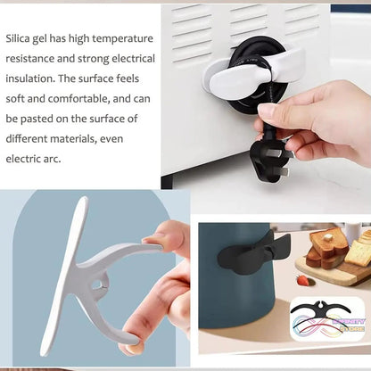 Power Plug Holder Organizer for Appliances Tidy Cord Winder Cable Organizer Self Adhesive Wire Wrap Holder for Coffee Maker Pressure Etc (1 Pc / 8x3 Cm / Small) - infinityexculsivestore.com