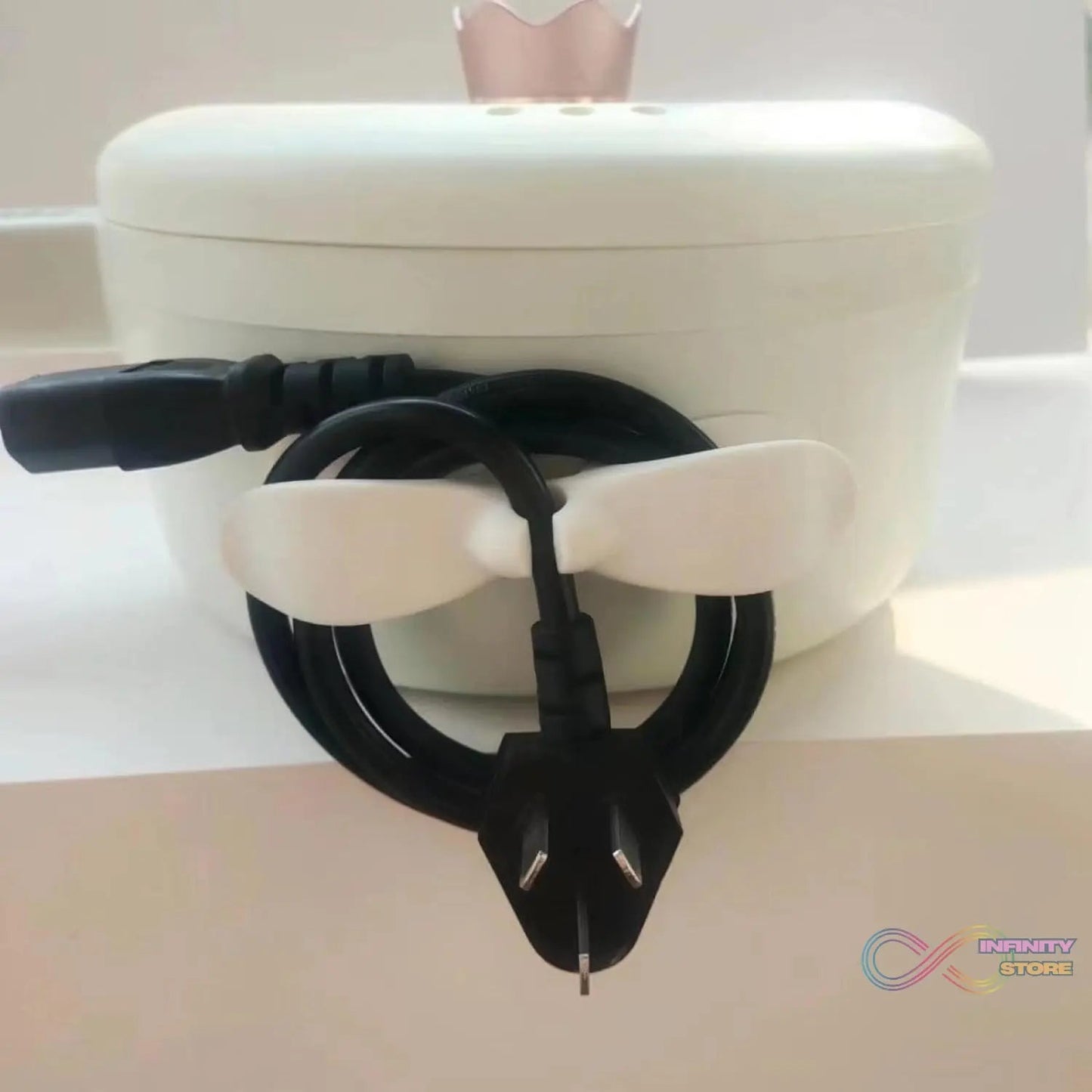 Power Plug Holder Organizer for Appliances Tidy Cord Winder Cable Organizer Self Adhesive Wire Wrap Holder for Coffee Maker Pressure Etc (1 Pc / 8x3 Cm / Small) - infinityexculsivestore.com