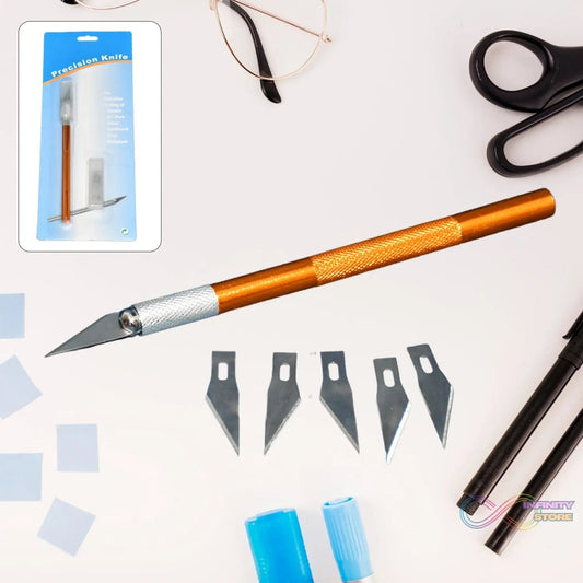 Precision Electronic Spices Hand Repair Cutting Knife with 5 Extra Sharp Blade (1 Set) - infinityexculsivestore.com