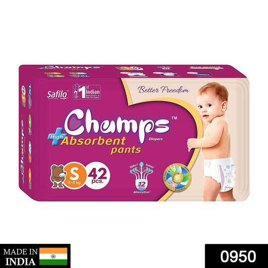 Premium Champs High Absorbent Pant Style Diaper (Small Size / 42 Pcs) - infinityexculsivestore.com