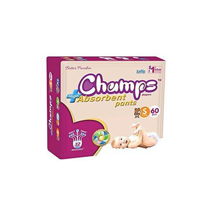 Premium Champs High Absorbent Pant Style Diaper (Small Size / 42 Pcs) - infinityexculsivestore.com