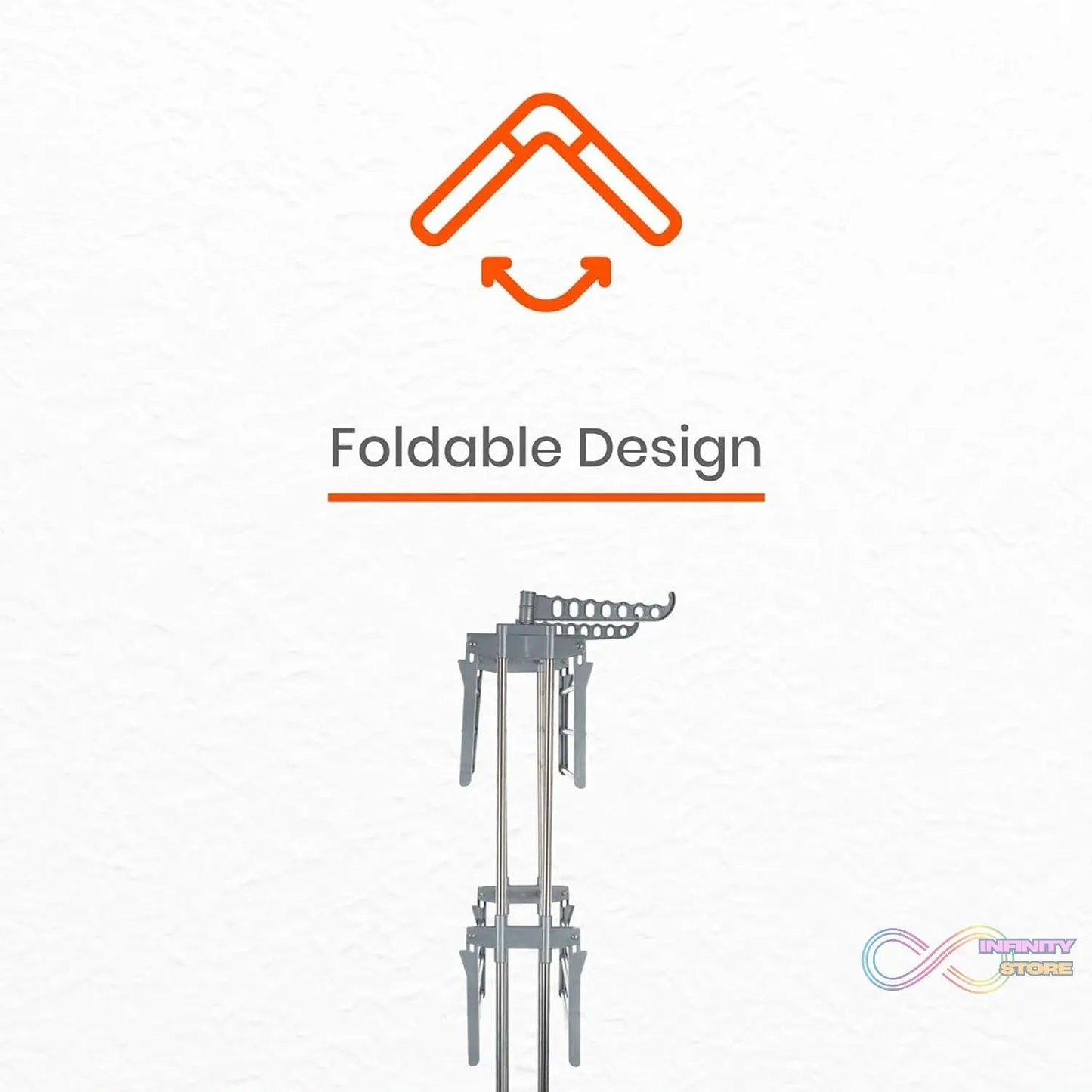 Premium Heavy Duty Stainless Steel 3 Layer Foldable Cloth Drying Stand (1 Set / With Color Box) - infinityexculsivestore.com