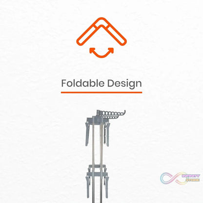 Premium Heavy Duty Stainless Steel 3 Layer Foldable Cloth Drying Stand (1 Set / With Color Box) - infinityexculsivestore.com