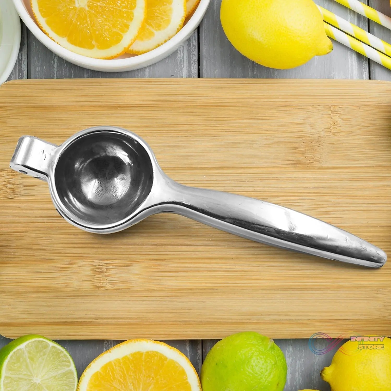Premium Lemon Squeezer, Large Heavy Duty Handheld Juicer for Lemon, Stainless Steel Hand Press Citrus Juicer (1 Pc) - infinityexculsivestore.com