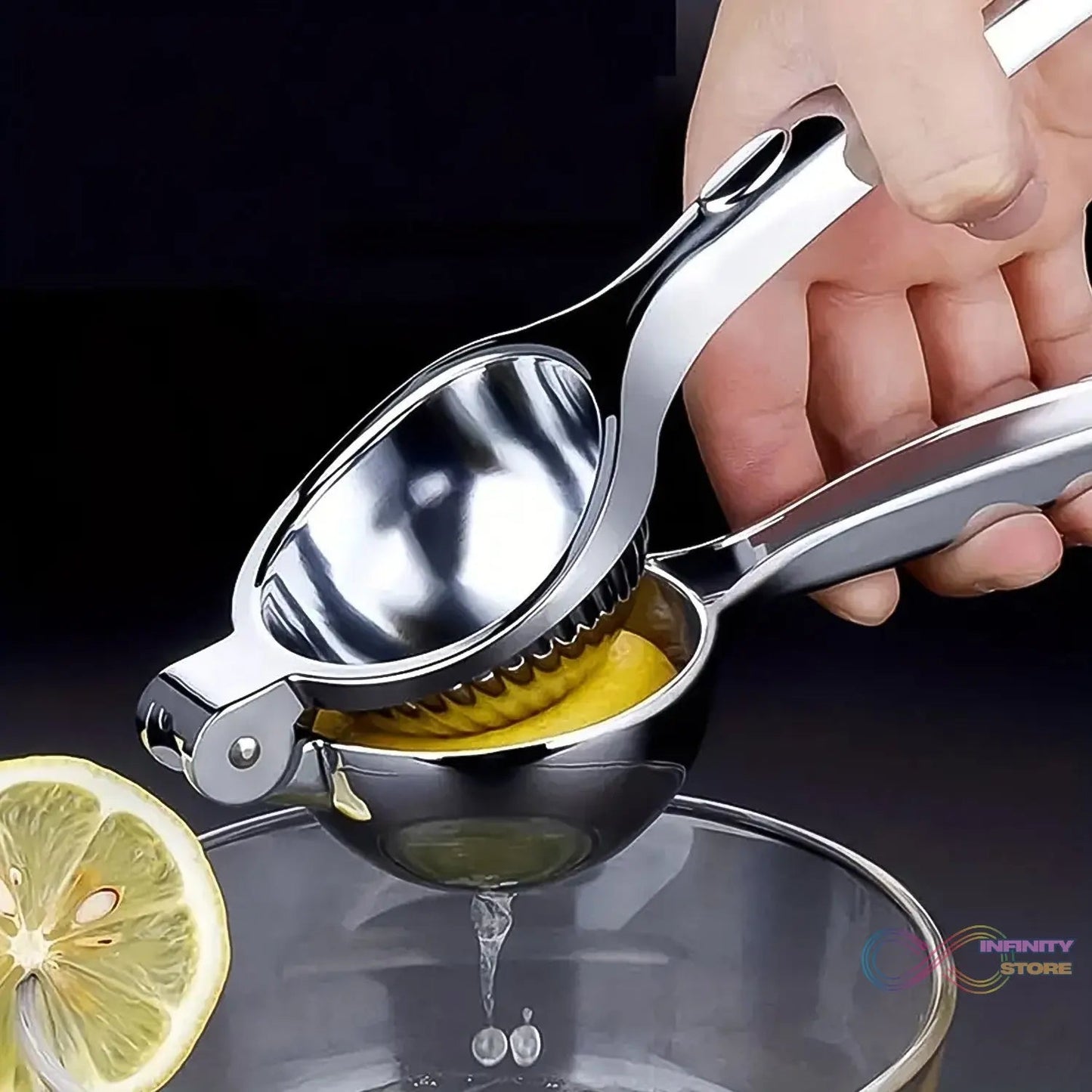 Premium Lemon Squeezer, Large Heavy Duty Handheld Juicer for Lemon, Stainless Steel Hand Press Citrus Juicer (1 Pc) - infinityexculsivestore.com