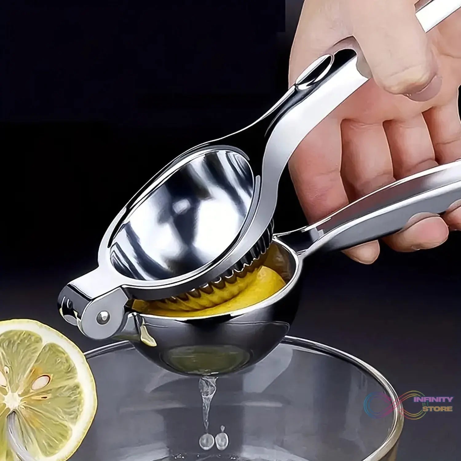 Premium Lemon Squeezer, Large Heavy Duty Handheld Juicer for Lemon, Stainless Steel Hand Press Citrus Juicer (1 Pc) - infinityexculsivestore.com