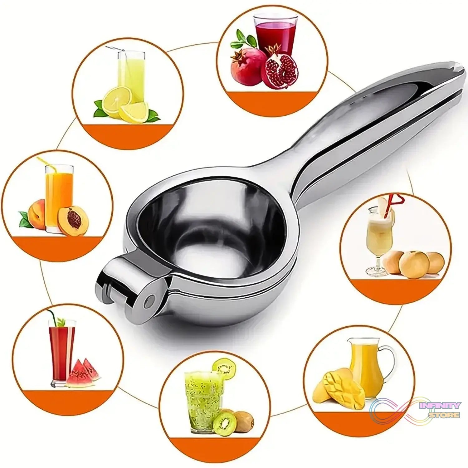 Premium Lemon Squeezer, Large Heavy Duty Handheld Juicer for Lemon, Stainless Steel Hand Press Citrus Juicer (1 Pc) - infinityexculsivestore.com