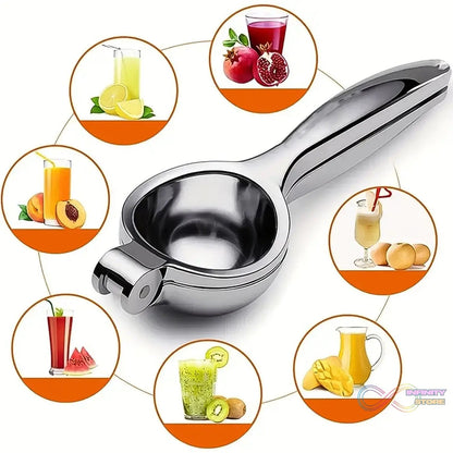Premium Lemon Squeezer, Large Heavy Duty Handheld Juicer for Lemon, Stainless Steel Hand Press Citrus Juicer (1 Pc) - infinityexculsivestore.com