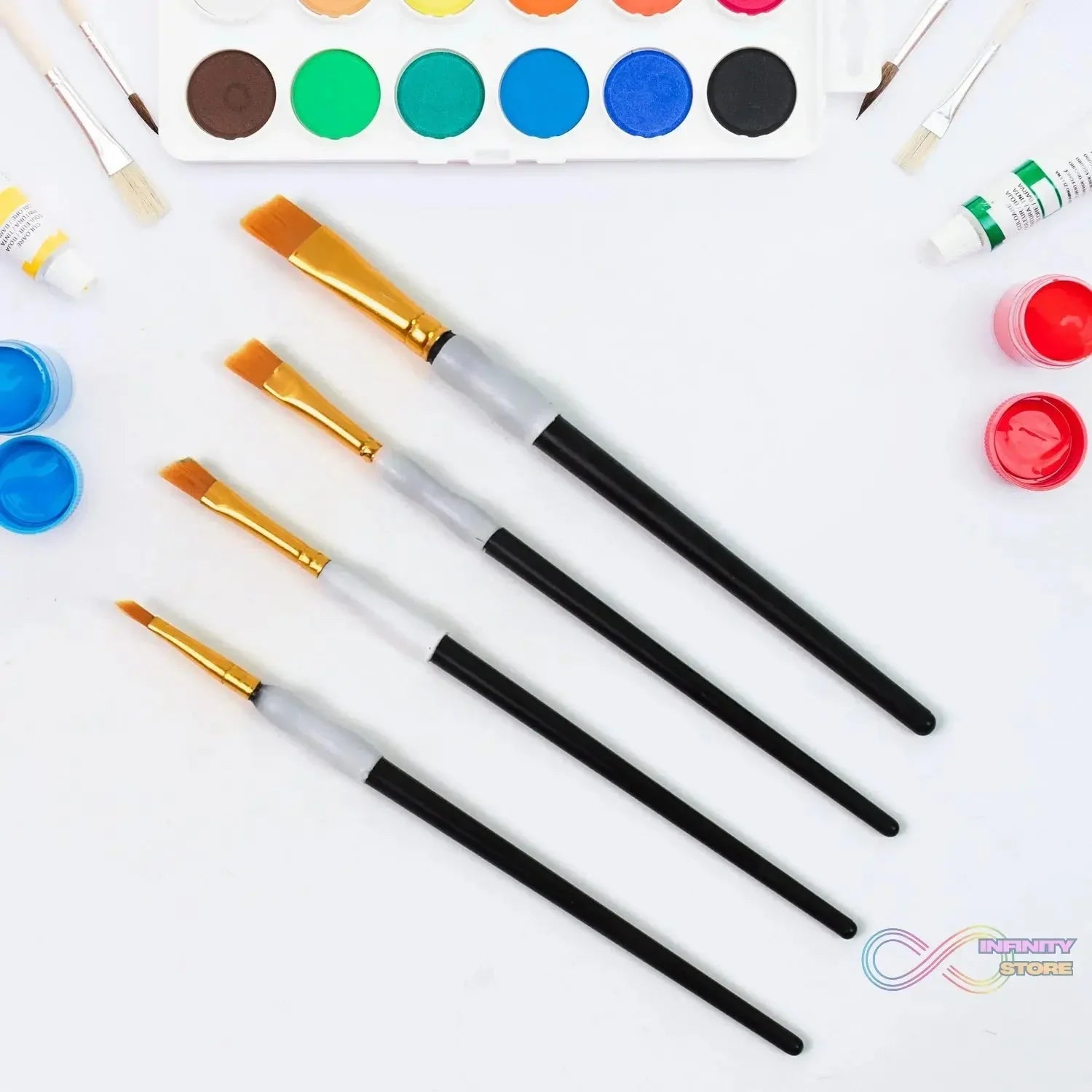 Premium Paint Brushes, Watercolor Acrylic Paint Brushes (4 Pcs Set) - infinityexculsivestore.com