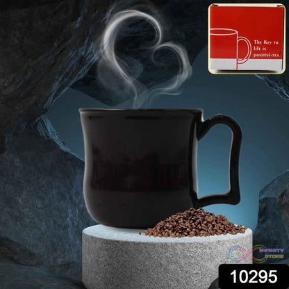 Premium Plastic Coffee / Tea Cups / Mug with Handle (1 Pc / With Color Box / Black) - infinityexculsivestore.com