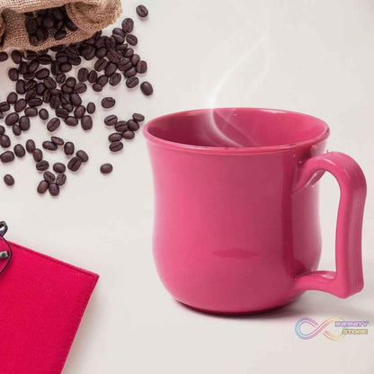 Premium Plastic Coffee / Tea Cups / Mug with Handle (1 Pc / With Color Box / Mix Color) - infinityexculsivestore.com