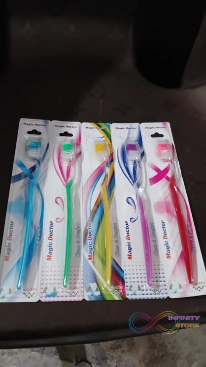 Premium Plastic Toothbrush (1 Pc / Mix Color) - infinityexculsivestore.com