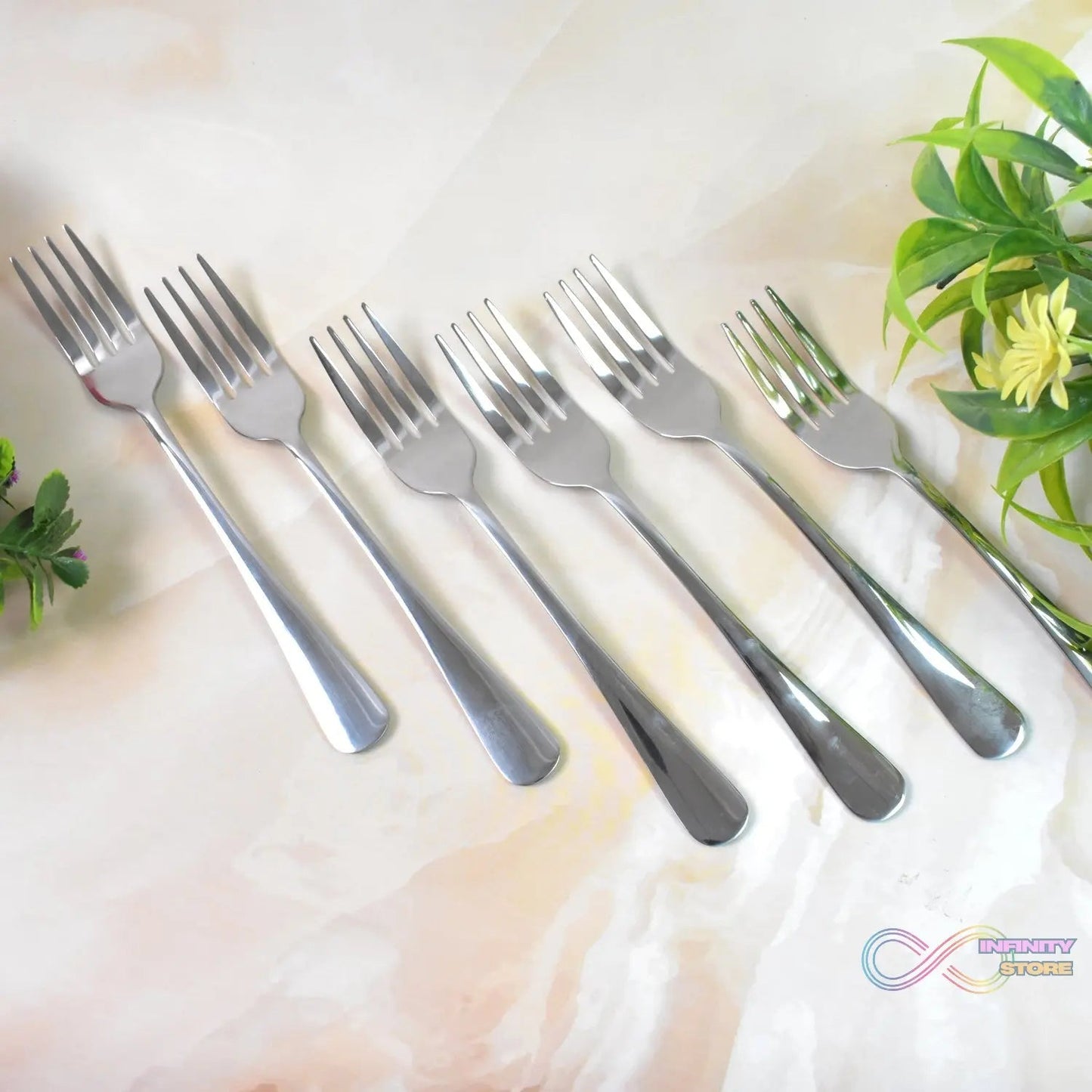 Premium Silver Daily Use Cutlery Set Stainless Steel Luxury Combo Set of 24 - infinityexculsivestore.com