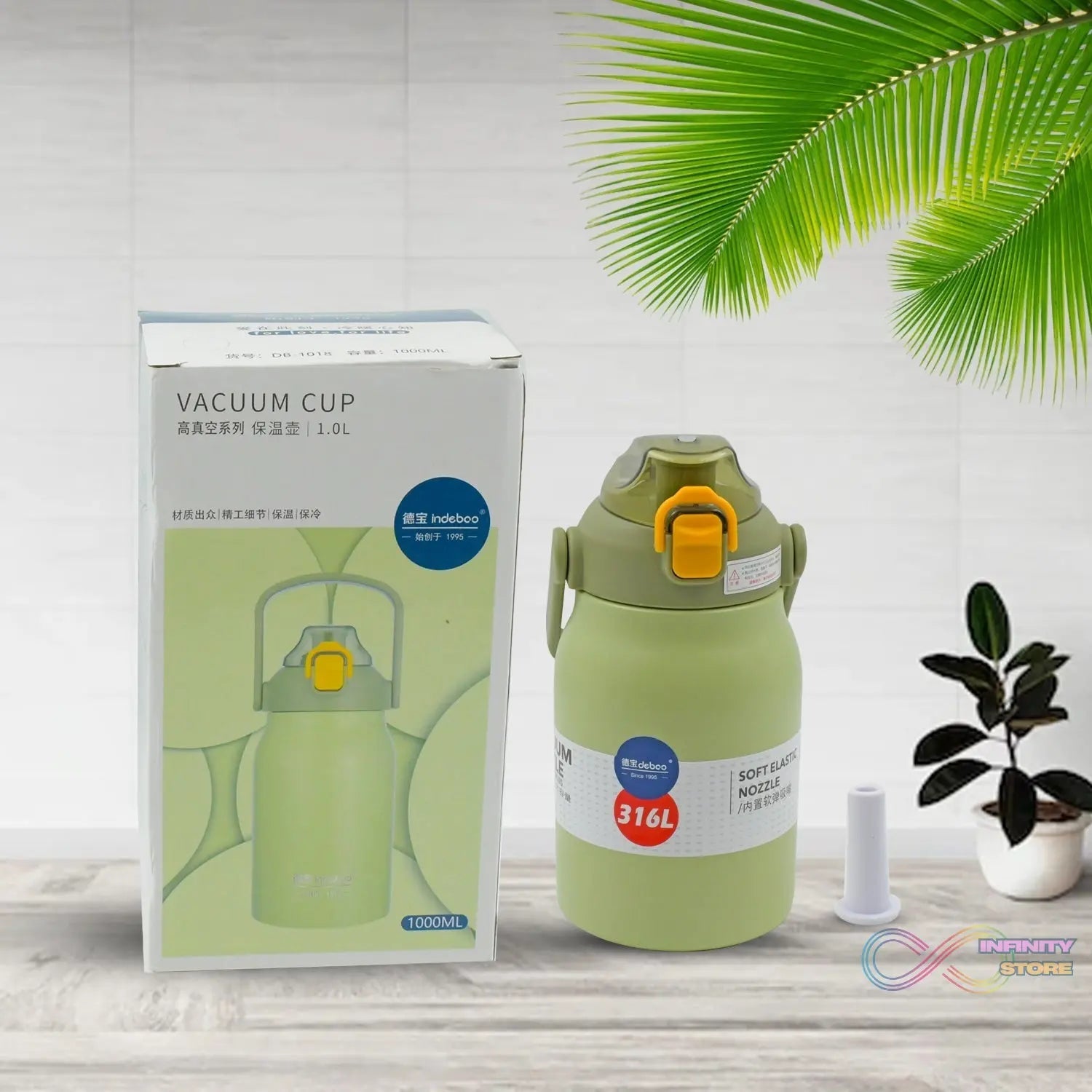 Premium Stainless Steel Vacuum Insulated Bottle Water Flask Vacuum Hot Cold For Kids / Travelling Water Bottle for Kids with Straw, Thermos For office / Gym /School (1000 ML) - infinityexculsivestore.com