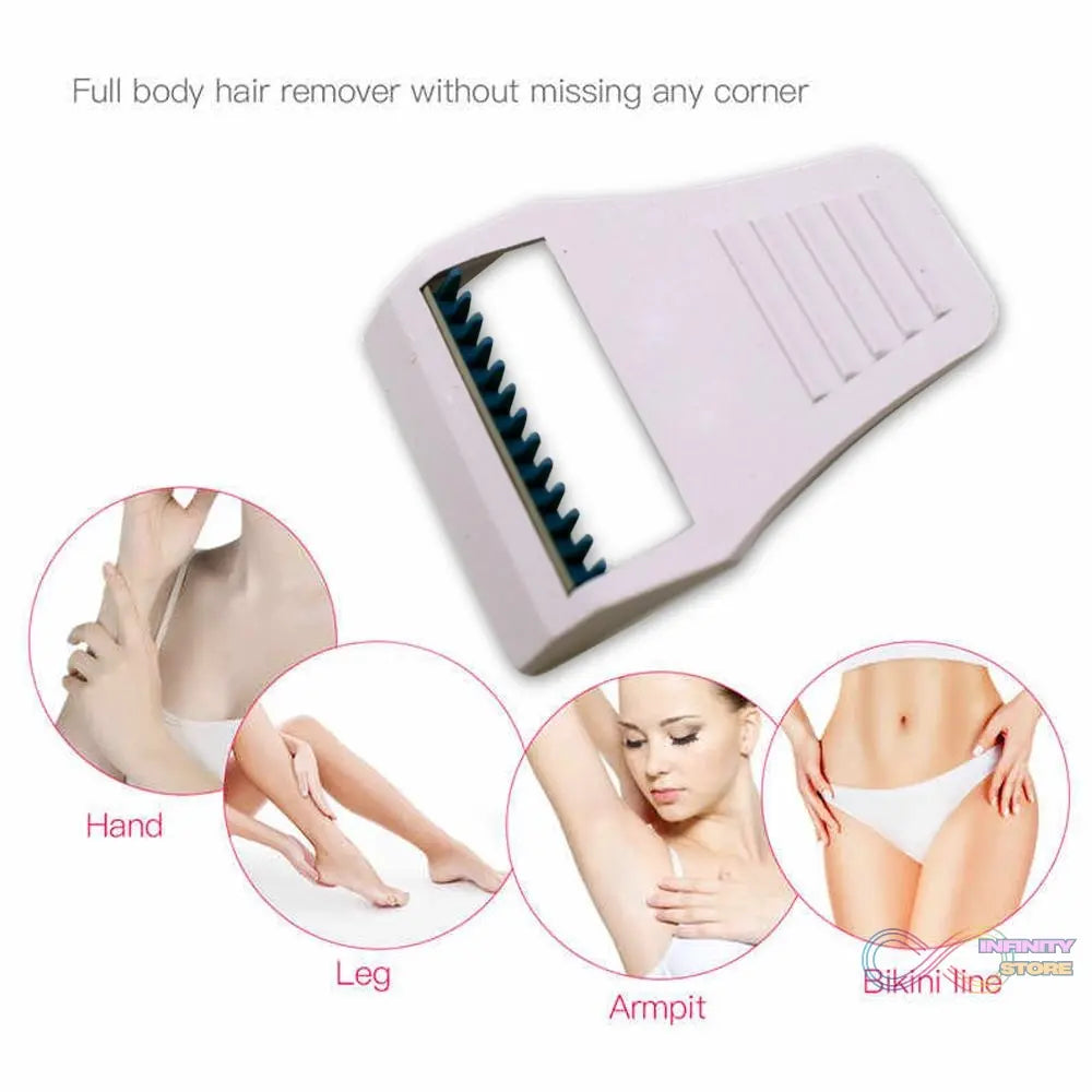 Body and bikini razor with ergonomic handle