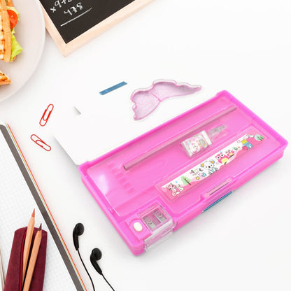 Printed Pencil Case for Kids (1 Pc): Multi - Compartment, Compass Box - infinityexculsivestore.com