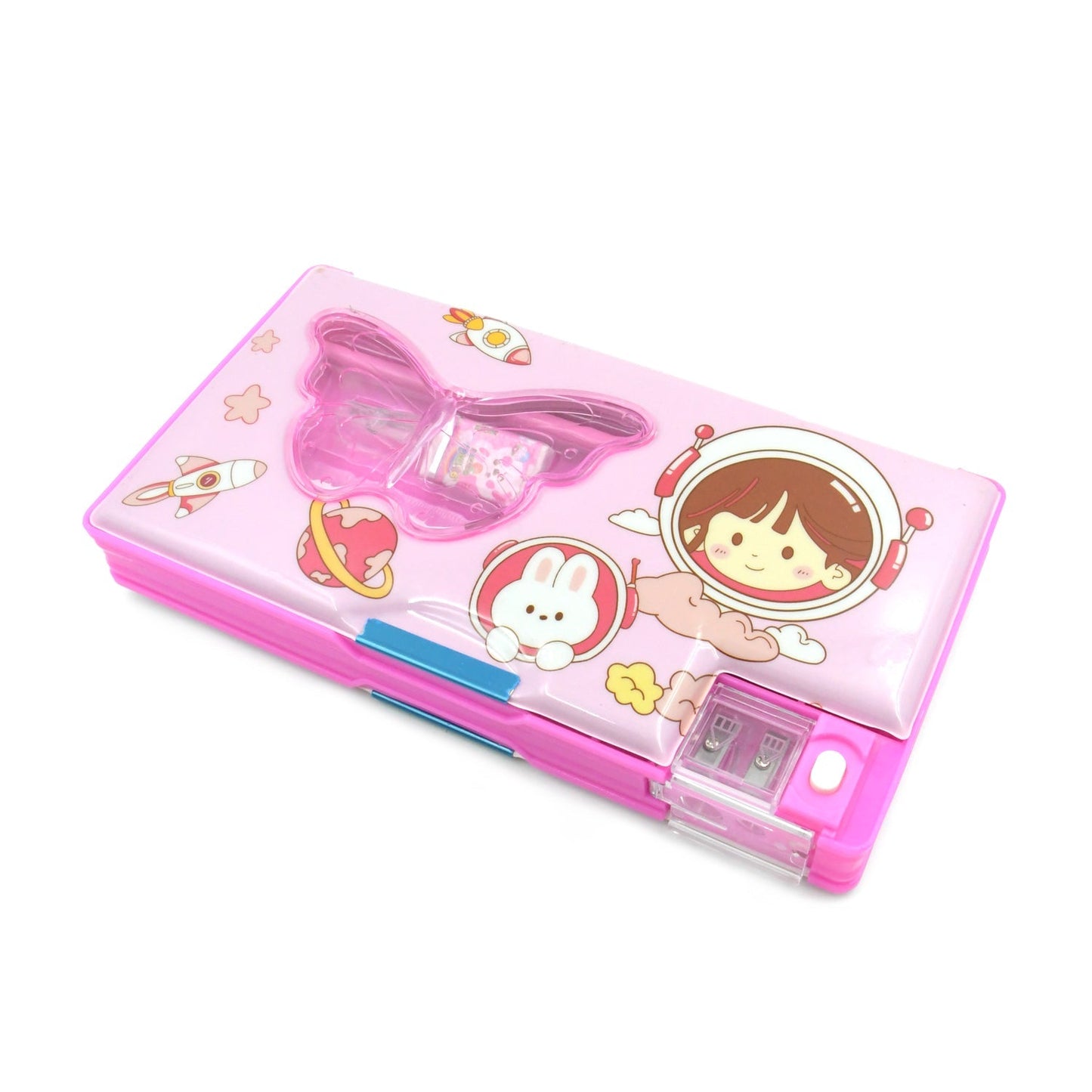 Printed Pencil Case for Kids (1 Pc): Multi - Compartment, Compass Box - infinityexculsivestore.com