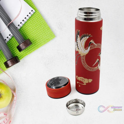 Printed Smart Vacuum Insulated Water Bottle with LED Temperature Display (1 Pc / 500 ML Approx / Multicolor) - infinityexculsivestore.com