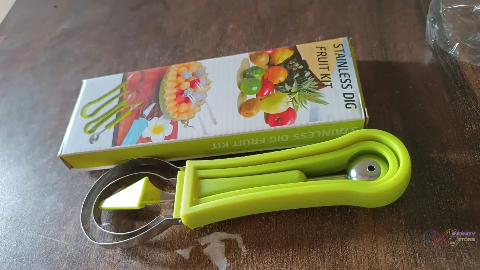 Professional 3 in 1 Stainless Steel Watermelon Cutter Fruit Carving Tools Set (1 Set) - infinityexculsivestore.com