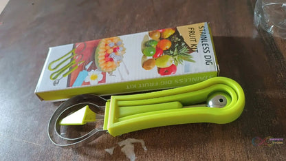 Professional 3 in 1 Stainless Steel Watermelon Cutter Fruit Carving Tools Set (1 Set) - infinityexculsivestore.com