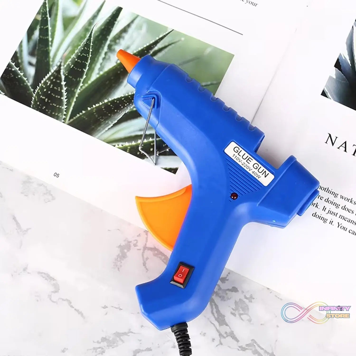 Professional 60 Watt with 2 Pcs Hot Melt Glue Stick & ON / Off Switch (1 Pc) - infinityexculsivestore.com