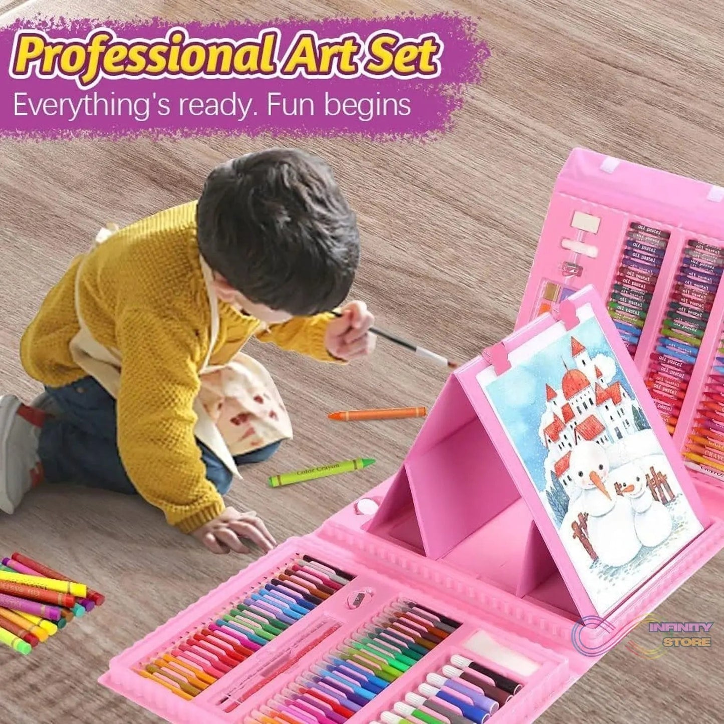 Professional Art Set (Art Set (208 Pcs) - infinityexculsivestore.com