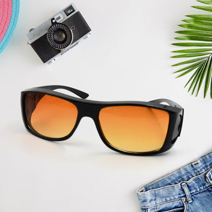 Protect Sunglasses | Clear Vision Glasses for Driving Car & Bike Riding Yellow/Black Glasses for Men and Women - infinityexculsivestore.com