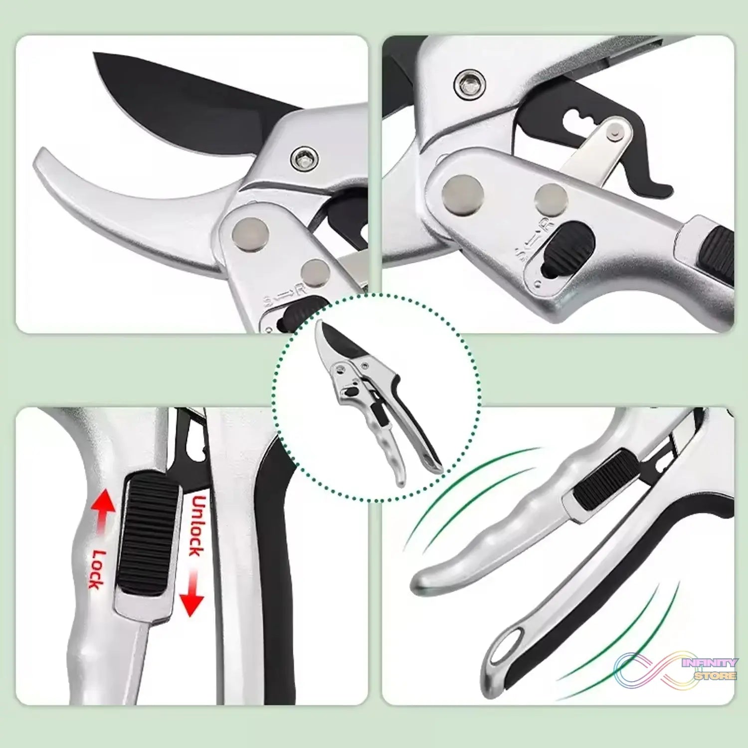 Pruning Shear Garden Shear Steel, Hand Shears, 20 Cm / 8 inch (1 Pc) - infinityexculsivestore.com