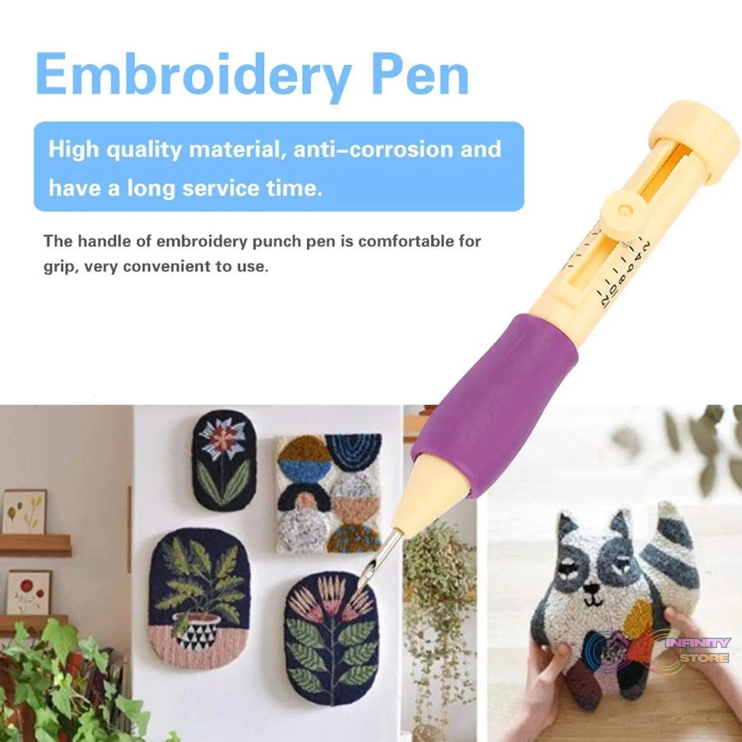 Punch Needle, DIY Craft Punch Needle Set (1 Set) - infinityexculsivestore.com