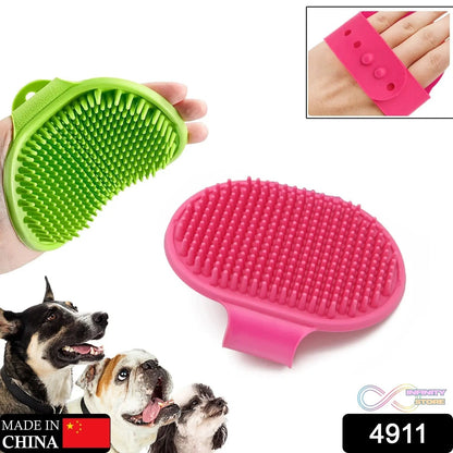 Puppies Pet Massage Rubber Bath Glove for Dogs, Cats, Rabbit, & Hamster | Grooming Shampoo Washing Hand Brush - 1 Piece - infinityexculsivestore.com