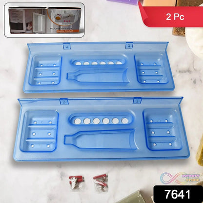 Pure Source India 4 - in - 1 Glass Soap Dish with Stand – Stylish Bathroom Ware - infinityexculsivestore.com