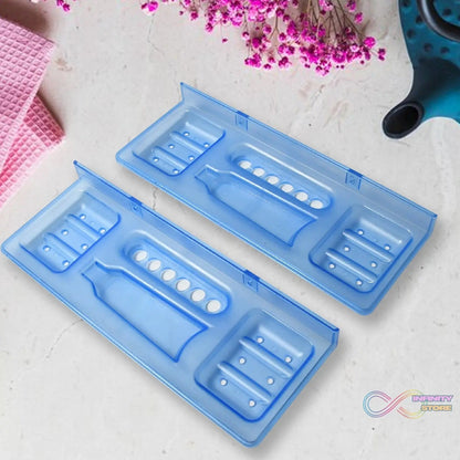 Pure Source India 4 - in - 1 Glass Soap Dish with Stand – Stylish Bathroom Ware - infinityexculsivestore.com