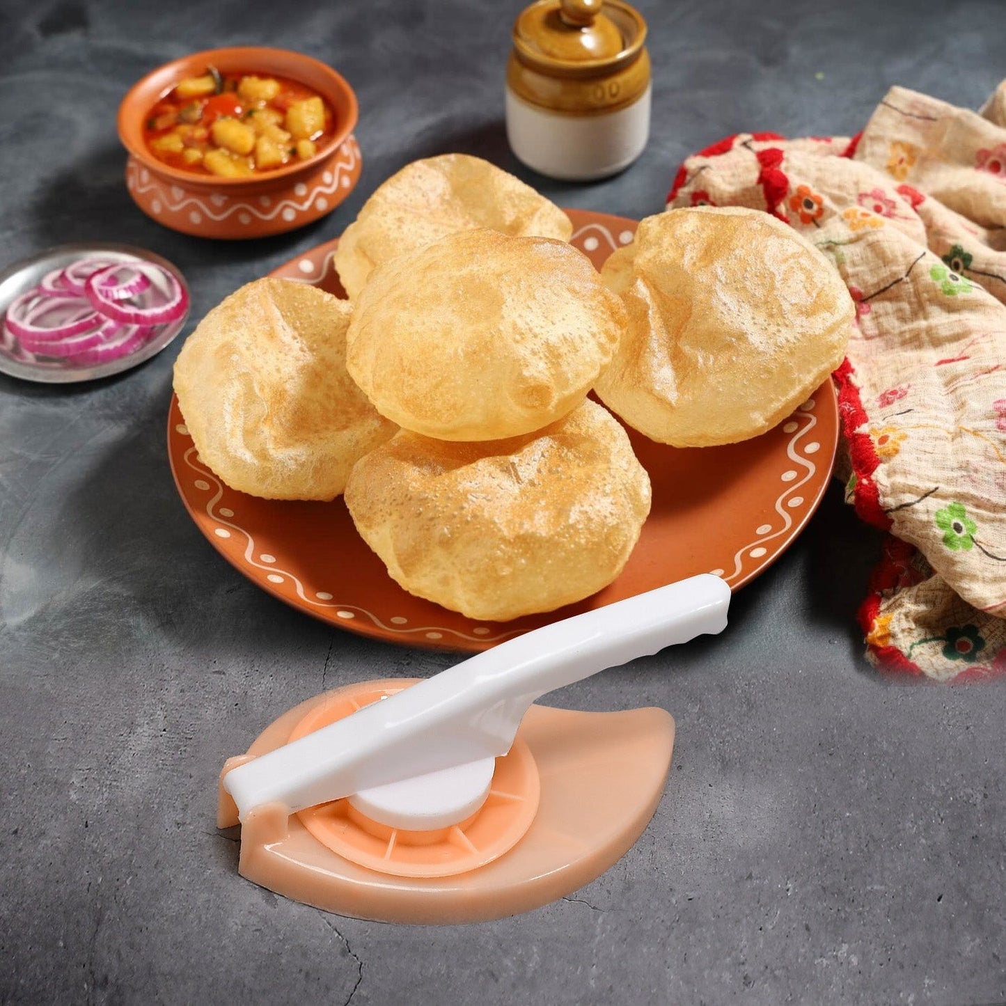 Puri Chapati Press Machine Plastic For Kitchen Use ( 1 pcs ) - infinityexculsivestore.com