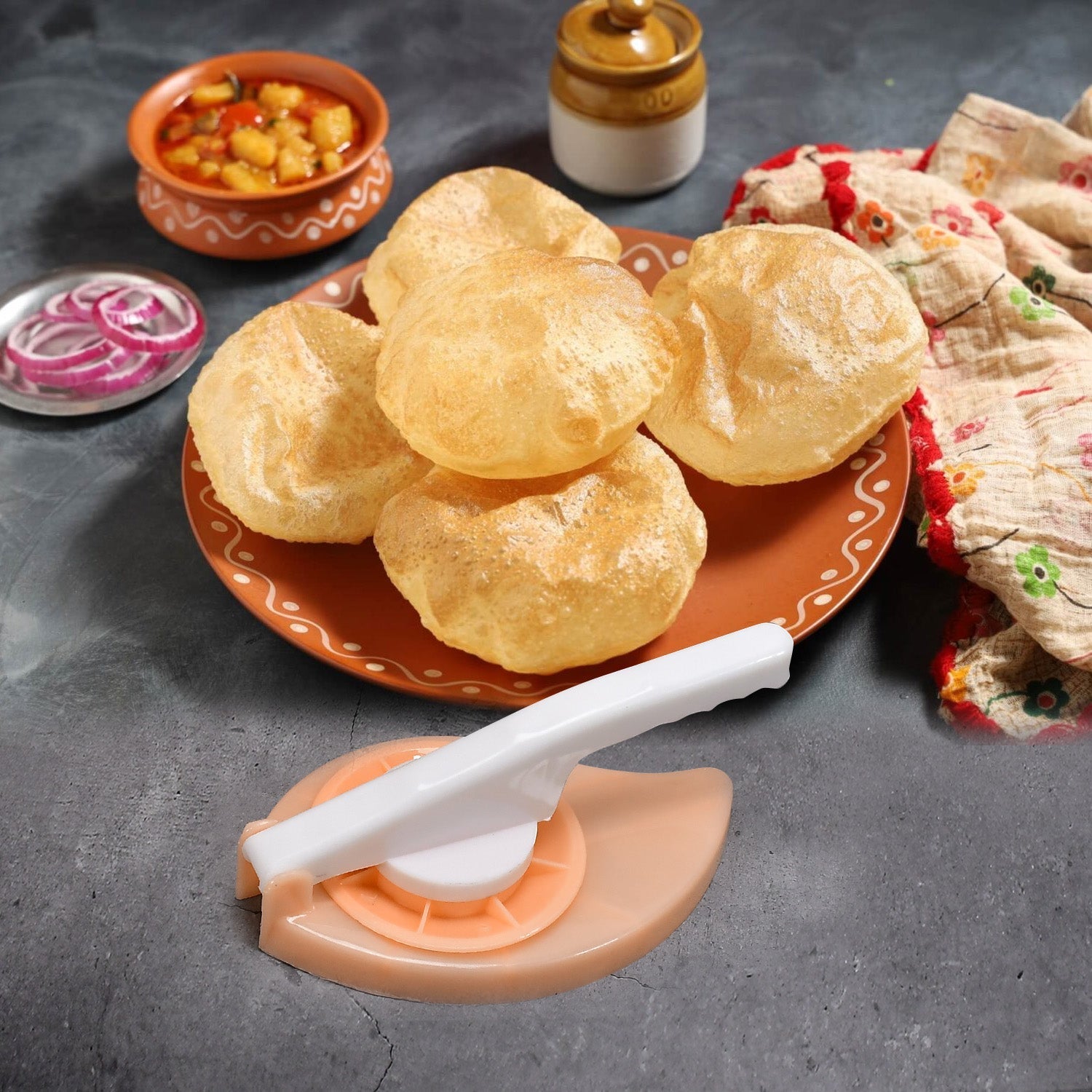 Puri Chapati Press Machine Plastic For Kitchen Use ( 1 pcs ) - infinityexculsivestore.com