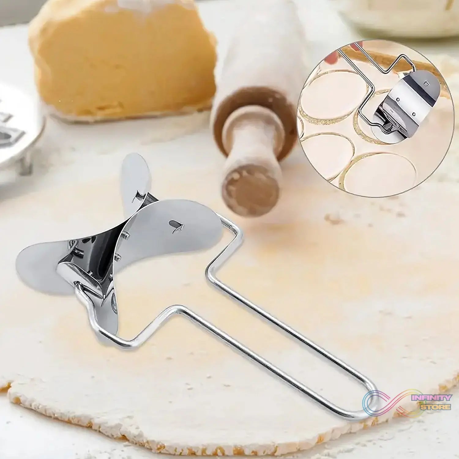 Puri Cutter Stainless Steel Roller Machine for Baking Tools - infinityexculsivestore.com