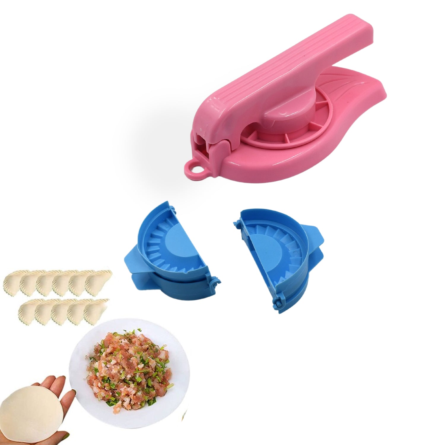 Puri Press & Dough Press Set Dumpling Dough Press Pastry Maker Mould Mold & Puri Press Maker High Quality Kitchen Product Use For Gujiya Making ( 3 Pcs Set ) - infinityexculsivestore.com