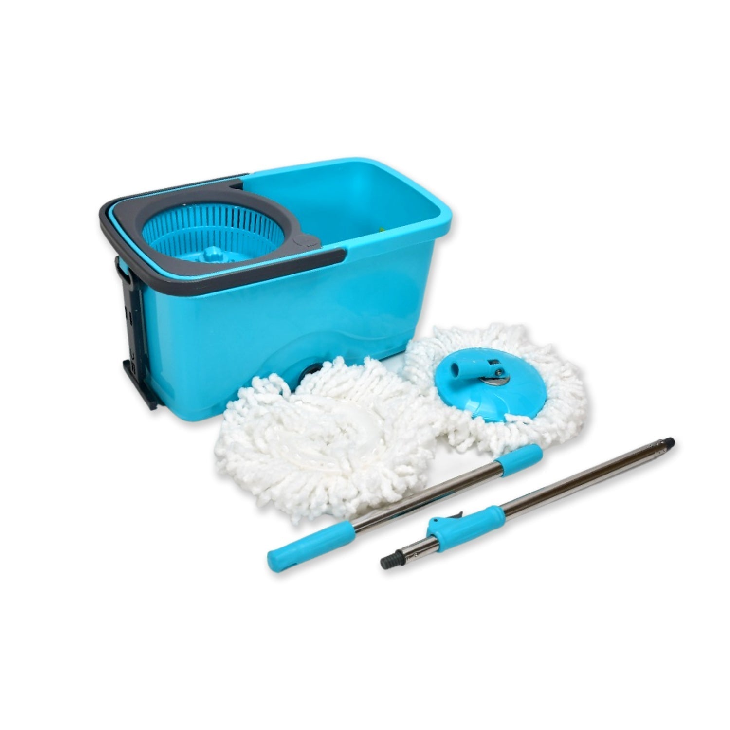 Quick Spin Mop Plastic spin, Bucket Floor Cleaning, Easy Wheels & Big Bucket, Floor Cleaning Mop with Bucket - infinityexculsivestore.com
