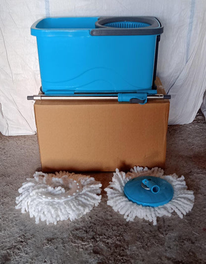 Quick Spin Mop Plastic spin, Bucket Floor Cleaning, Easy Wheels & Big Bucket, Floor Cleaning Mop with Bucket - infinityexculsivestore.com