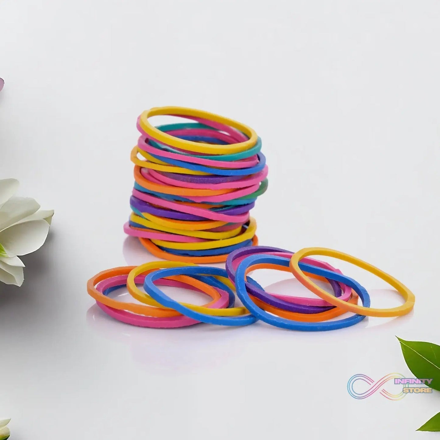 RUBBER BAND FOR OFFICE/HOME AND KITCHEN ACCESSORIES ITEM PRODUCTS, ELASTIC RUBBER BANDS, FLEXIBLE REUSABLE NYLON ELASTIC UNBREAKABLE, FOR STATIONERY, SCHOOL MULTICOLOR - infinityexculsivestore.com