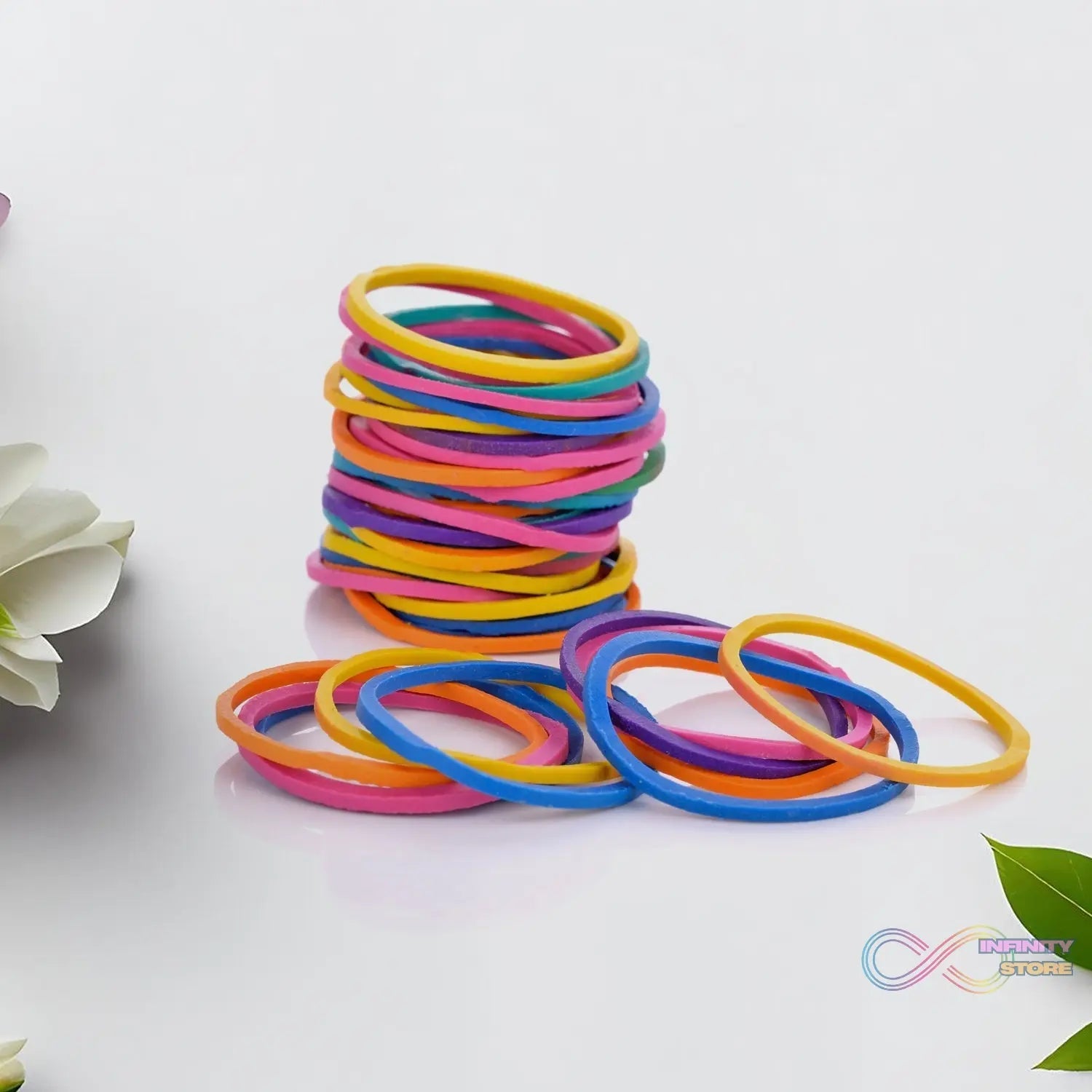 RUBBER BAND FOR OFFICE/HOME AND KITCHEN ACCESSORIES ITEM PRODUCTS, ELASTIC RUBBER BANDS, FLEXIBLE REUSABLE NYLON ELASTIC UNBREAKABLE, FOR STATIONERY, SCHOOL MULTICOLOR - infinityexculsivestore.com