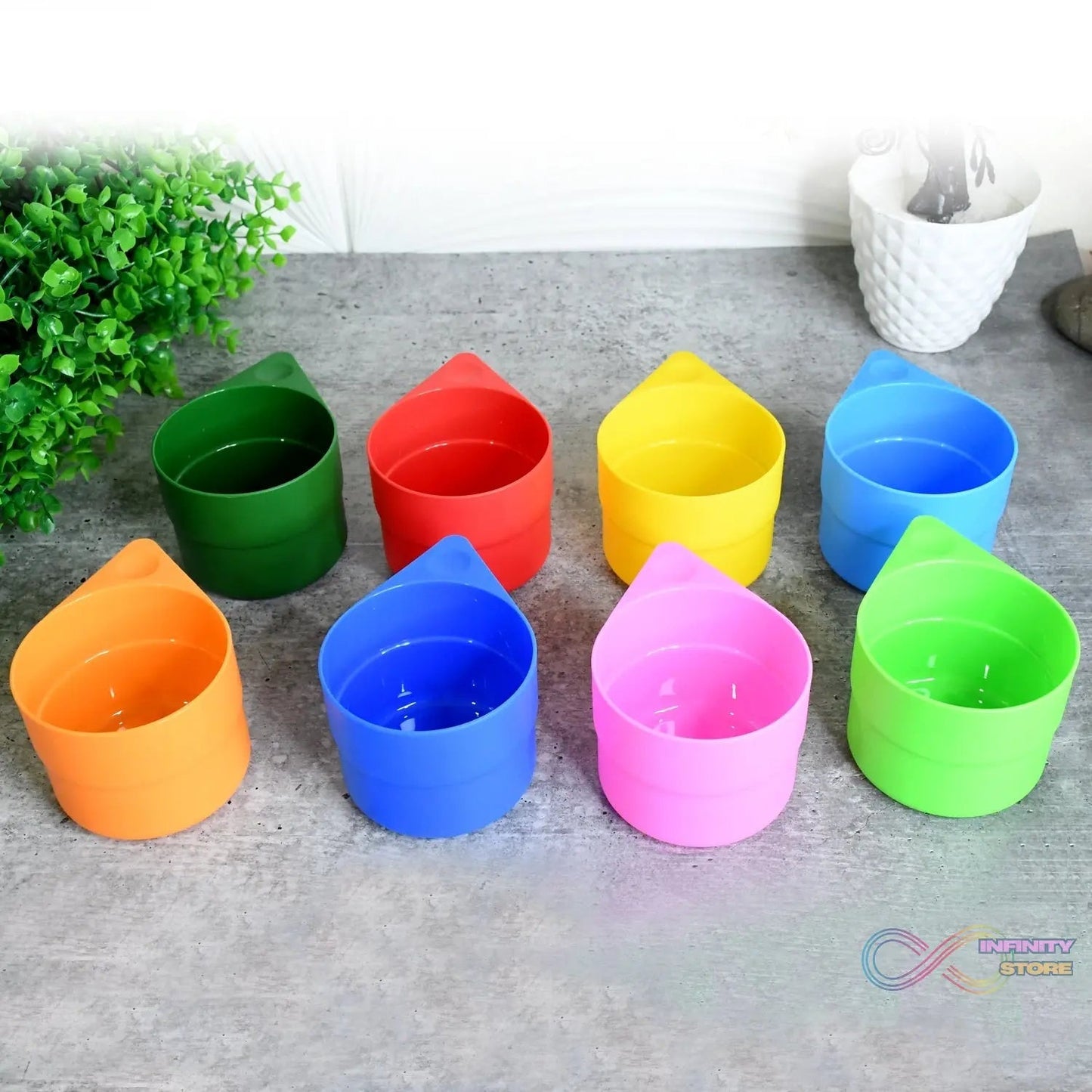 Rainbow Picnic Plastic Pitcher / Jug / Kettle Glass / Cup Set Water Bottle+Cup (9 Pcs Set) - infinityexculsivestore.com