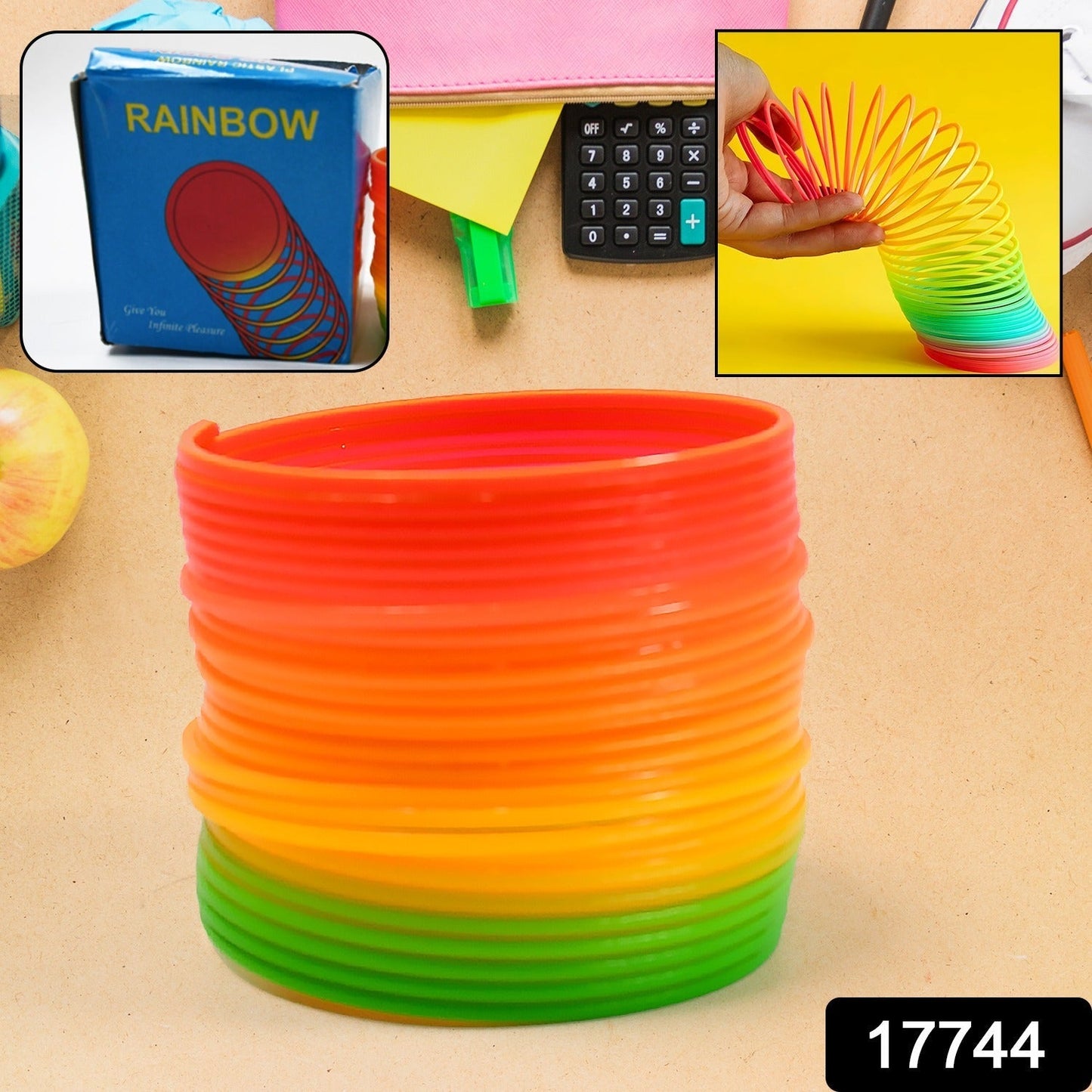 Rainbow Spring, Rainbow Spring Toys, Slinky, Slinky Spring Toy, Toy for Kids, for Kids Adults of All Age Group, for Birthdays, Compact and Portable Easy to Carry (1 Pc) - infinityexculsivestore.com