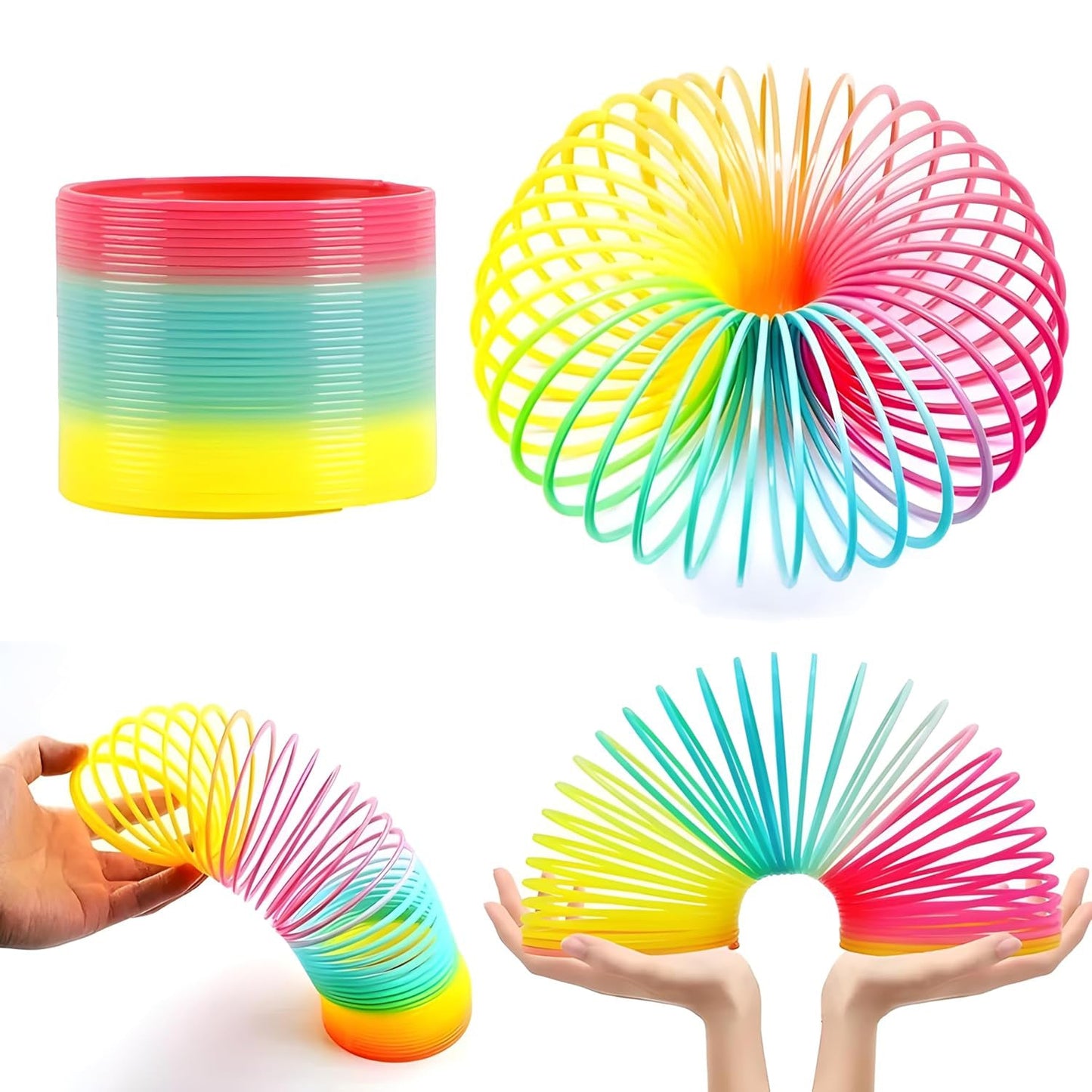 Rainbow Spring, Rainbow Spring Toys, Slinky, Slinky Spring Toy, Toy for Kids, for Kids Adults of All Age Group, for Birthdays, Compact and Portable Easy to Carry (1 Pc) - infinityexculsivestore.com