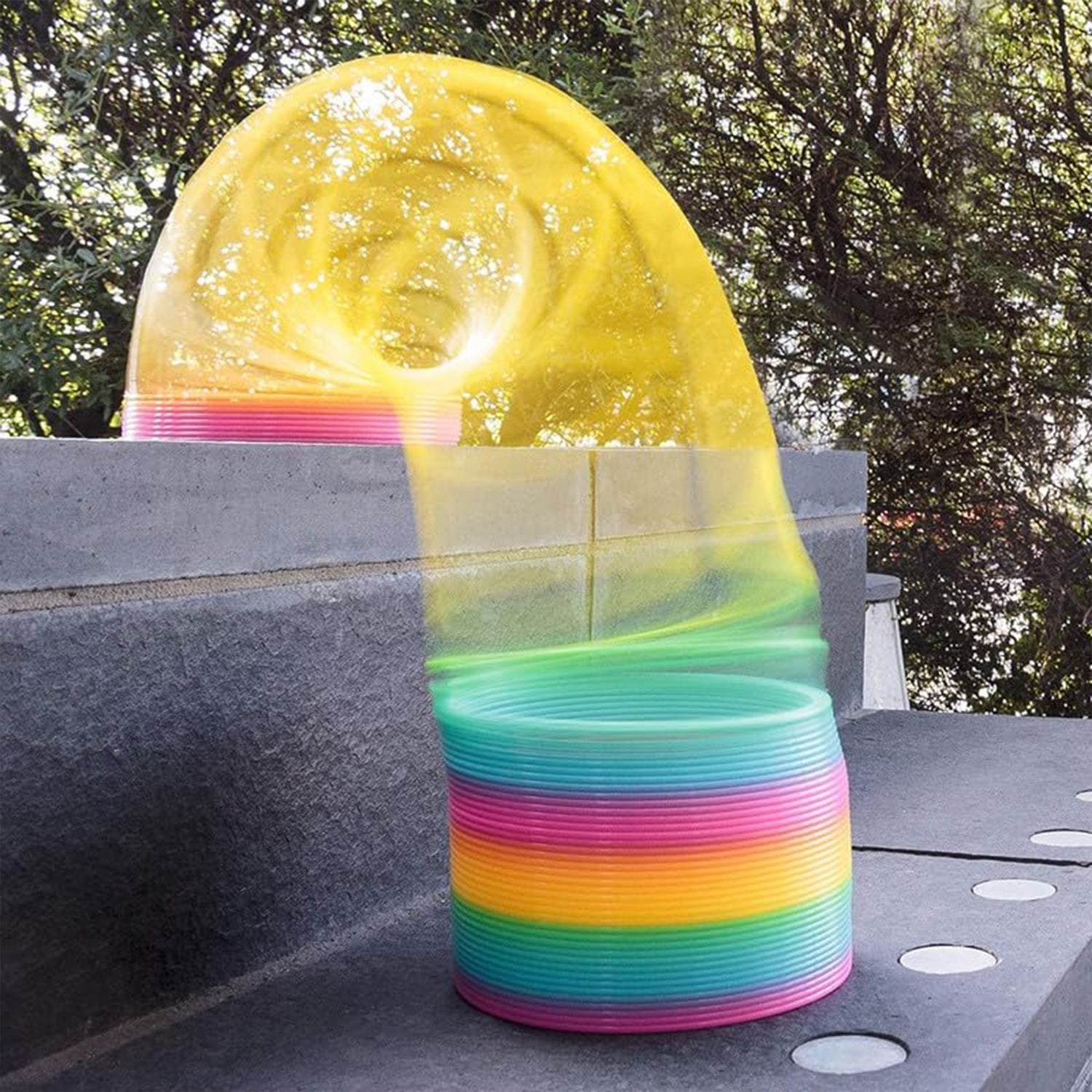 Rainbow Spring, Rainbow Spring Toys, Slinky, Slinky Spring Toy, Toy for Kids, for Kids Adults of All Age Group, for Birthdays, Compact and Portable Easy to Carry (1 Pc) - infinityexculsivestore.com