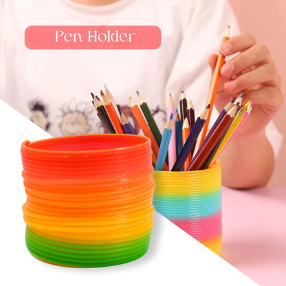 Rainbow Spring, Rainbow Spring Toys, Slinky, Slinky Spring Toy, Toy for Kids, for Kids Adults of All Age Group, for Birthdays, Compact and Portable Easy to Carry (1 Pc) - infinityexculsivestore.com