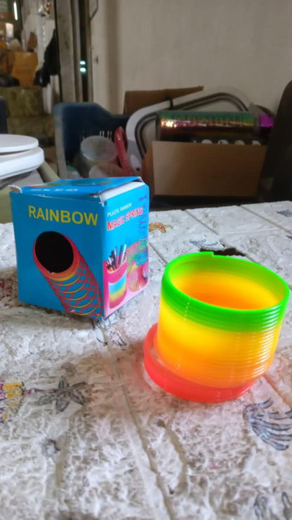 Rainbow Spring, Rainbow Spring Toys, Slinky, Slinky Spring Toy, Toy for Kids, for Kids Adults of All Age Group, for Birthdays, Compact and Portable Easy to Carry (1 Pc) - infinityexculsivestore.com