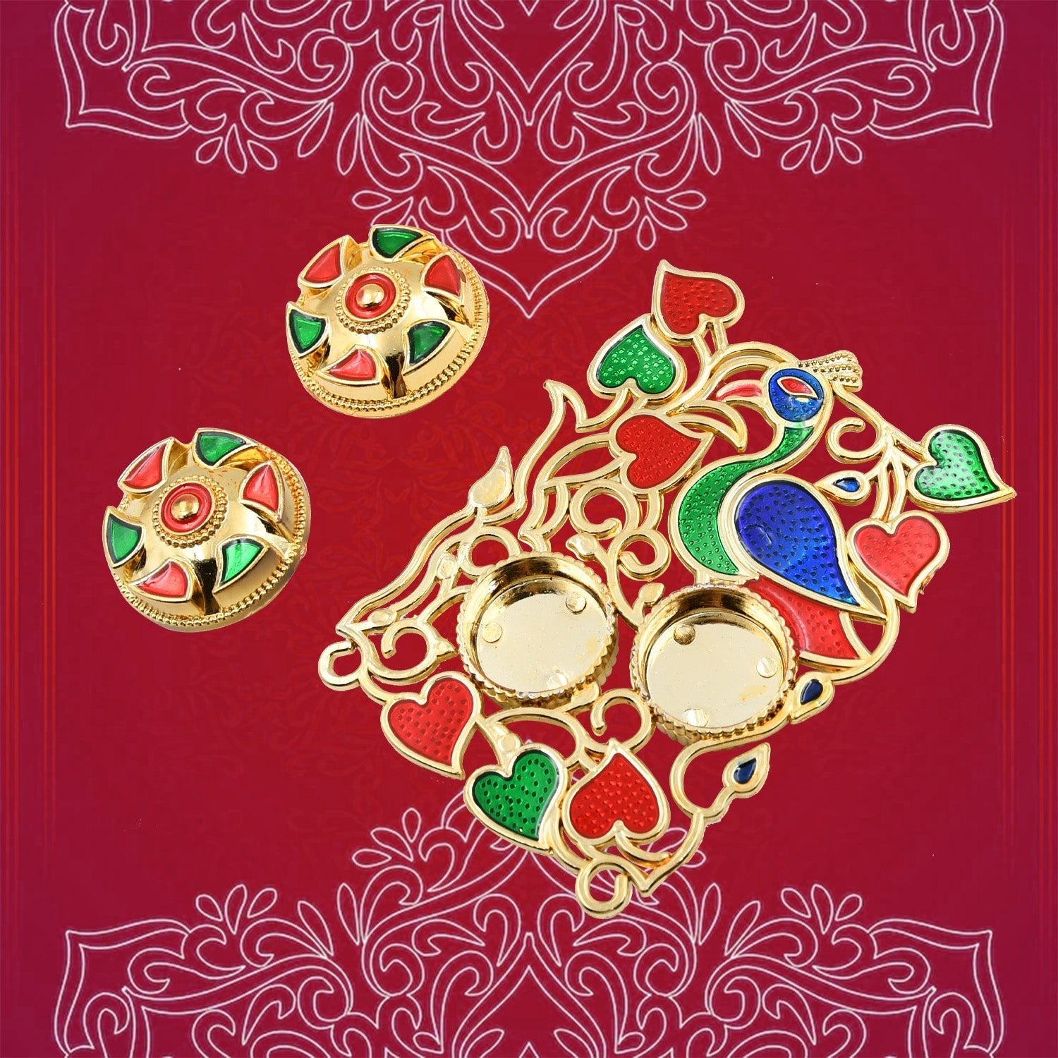 Rakasha Bandhan Special Puja Thali, Kumkum Thali Holder, Pooja Return Gift, Indian Housewarming Gifts, Brother / Bhai / Bhabhi / Sister / Family Rakhi for Rakshabandhan, Diwali - infinityexculsivestore.com