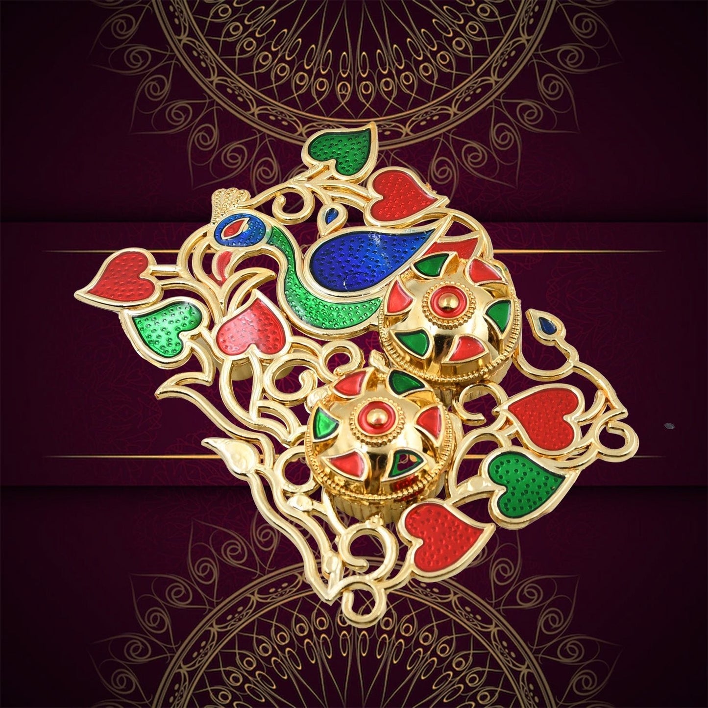 Rakasha Bandhan Special Puja Thali, Kumkum Thali Holder, Pooja Return Gift, Indian Housewarming Gifts, Brother / Bhai / Bhabhi / Sister / Family Rakhi for Rakshabandhan, Diwali - infinityexculsivestore.com